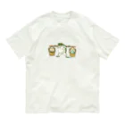 N谷スタジオのツノガエルの親子えっさほいさ Organic Cotton T-Shirt