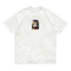 kokoro_loverのかわいい子猫の読書時間 オーガニックコットンTシャツ