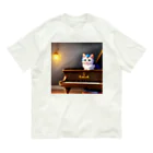 kitten pianistの子猫ピアニスト-2 オーガニックコットンTシャツ