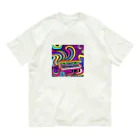 stugio_kの鮮やかなピアノ柄 オーガニックコットンTシャツ