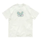 ほっこり展覧会ののほほんくまさんくすみブルー Organic Cotton T-Shirt