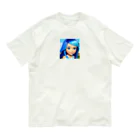 the blue seasonのミア・アクアマリン Organic Cotton T-Shirt