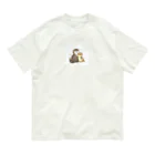 harutoのカワウソとシマエナガ オーガニックコットンTシャツ