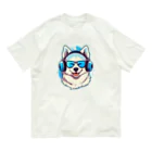 dogsdream8246の夏楽ハスキー オーガニックコットンTシャツ