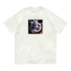 catgoodsの猫と宇宙の時計 オーガニックコットンTシャツ