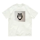 Owlの白黒フクロウちゃんのイラストグッズ Organic Cotton T-Shirt