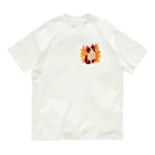 MYST_RIVENの紅葉と三毛猫 Organic Cotton T-Shirt