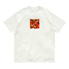 sagimoriの唐辛子アート オーガニックコットンTシャツ