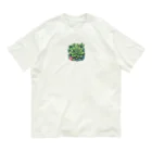 green artist のプランツパラダイス多肉 オーガニックコットンTシャツ