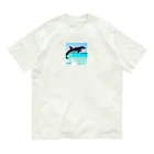 slowlife365のドルフィン オーガニックコットンTシャツ