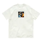 GOLAEの炎を纏う狼 オーガニックコットンTシャツ