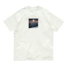 やすてぃの山から昇る月 オーガニックコットンTシャツ