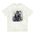 ロイの楽しいデザイン屋さんの水墨画風の侍4 Organic Cotton T-Shirt