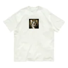 9neko6のサバンナキャット オーガニックコットンTシャツ