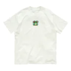 rashidoの知的な眼鏡カエル オーガニックコットンTシャツ