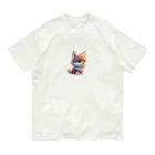 romi-yuのキツネくん オーガニックコットンTシャツ