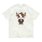 Vasetti_pressのスニーカーを履いた牛 Organic Cotton T-Shirt