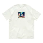 shima shopの天翔けるユニコーン オーガニックコットンTシャツ