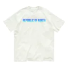 ON NOtEの韓国 ロゴブルー Organic Cotton T-Shirt