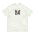 NYNANTのワンちゃん　ハート柄　 オーガニックコットンTシャツ