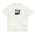 NYNANTのモノクロ　世界遺産　ウェストミンスター宮殿　ビッグベン Organic Cotton T-Shirt