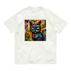Hayate Kawakami オリジナルのサイバーパンク猫 Organic Cotton T-Shirt