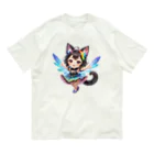 NexDreamの妖精のハロウィンフェス（黒猫2） オーガニックコットンTシャツ