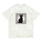 RealJapanishの黒猫 オーガニックコットンTシャツ