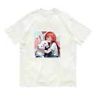 フウマショプのトリンとうさタン オーガニックコットンTシャツ