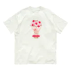 nene-cocoのpink bear オーガニックコットンTシャツ