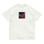 NYANKOのネオン 夜景 オーガニックコットンTシャツ