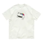 内野ツノガエルのアマゾンツノガエル_花 オーガニックコットンTシャツ