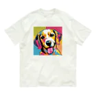 Tiny Cute Crittersのカラフルないぬ Organic Cotton T-Shirt