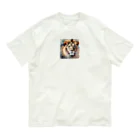 animals lovingのライオン水彩画５ オーガニックコットンTシャツ