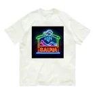 N SAUNA LOGOのネオン風サウナロゴ2 Organic Cotton T-Shirt