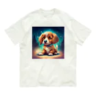 春乃遊羽アイディアイラストショップの可愛い犬のイラスト Organic Cotton T-Shirt