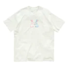 ゆるふわショップのゆるふわうさぎ オーガニックコットンTシャツ