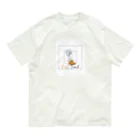 あいの猫のアトリエ: アートやクリエイティブな猫デザイン　文字「Best Friend」 Organic Cotton T-Shirt