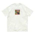 LOVEの幸運の鳥 オーガニックコットンTシャツ