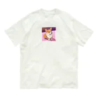 ひろひろファションのアニメ風　コーギー オーガニックコットンTシャツ