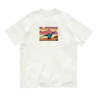 iikyanの恐竜㊺　マジュンガサウルス オーガニックコットンTシャツ