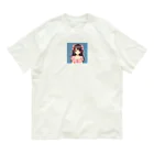 KSK SHOPの可愛い美少女イラスト オーガニックコットンTシャツ