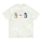 リキの3色柴犬 オーガニックコットンTシャツ