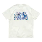 Sesilionのハーモニック・ブルーム オーガニックコットンTシャツ