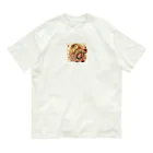 Delfinaイラストの桜と提灯に守られたドラゴン Organic Cotton T-Shirt