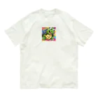 YUTO1126の可愛くて愛らしい亀 オーガニックコットンTシャツ