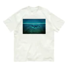 旨味教授といちごもちぷりんのシロナガスクジラと海に沈んだ都市 オーガニックコットンTシャツ