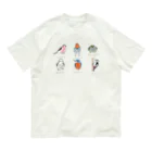 森図鑑の[森図鑑] 日本の野鳥づくし6羽B-2 Organic Cotton T-Shirt