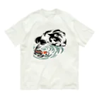 MakotOの猫と鯉（水墨画風） Organic Cotton T-Shirt
