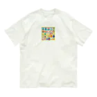 Satoshi27のキュートなキャラクターたち オーガニックコットンTシャツ